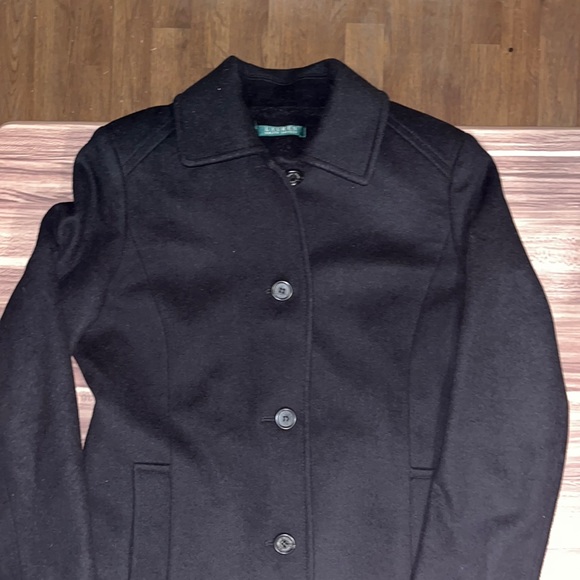 Ralph Lauren black wool pea coat - Picture 2 of 8